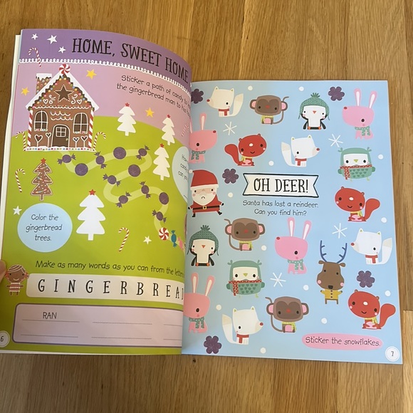 NWOT I Love Christmas Activity Book: Santa, Reindeer, Snowman, Stickers, Cards - Picture 5 of 15